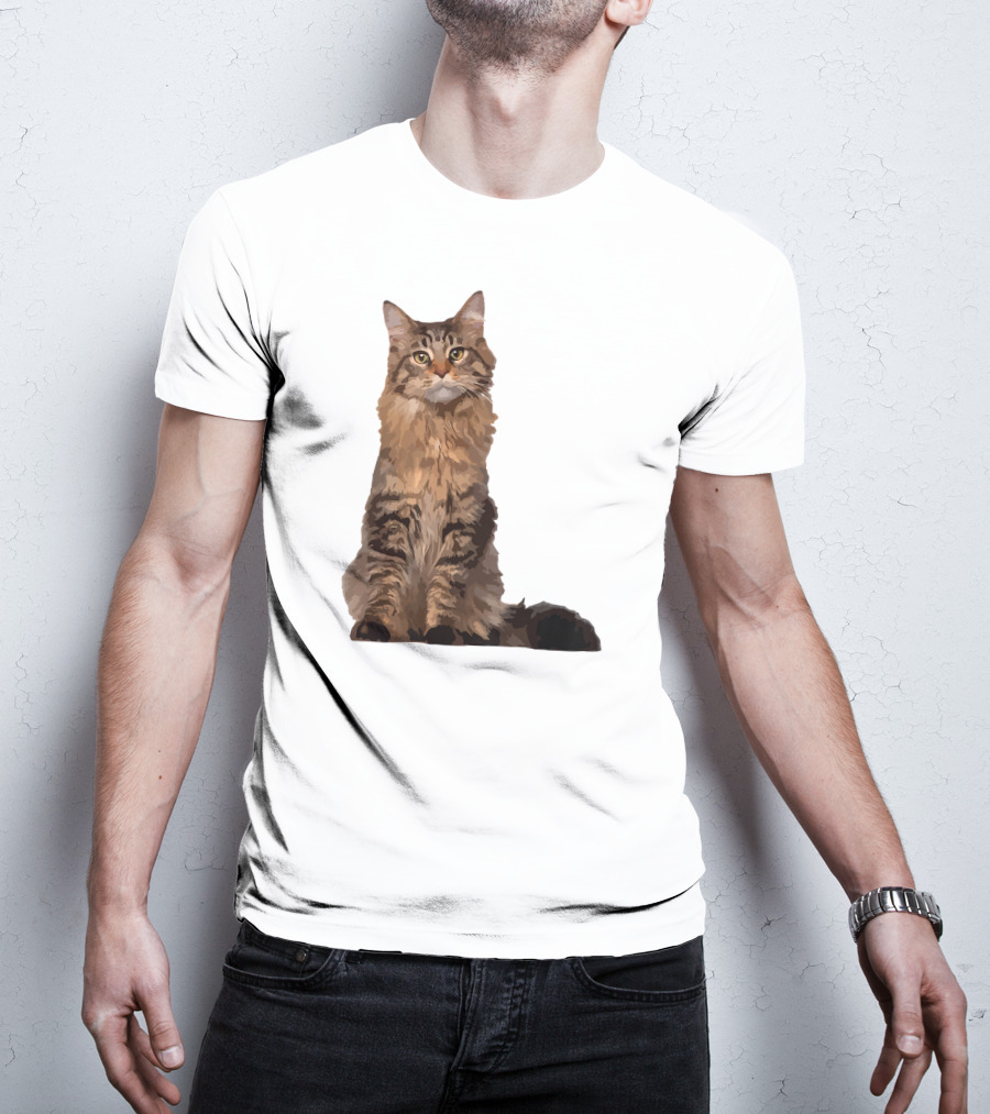 Maine Coon Cat Maine Coon Body Realistic Feline T-Shirt