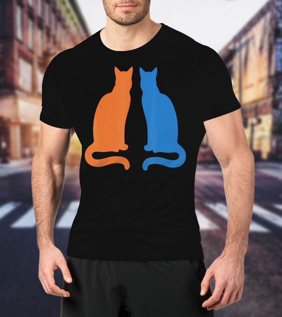 Surviving Cat Support Animals Silhouette Duo T-Shirt