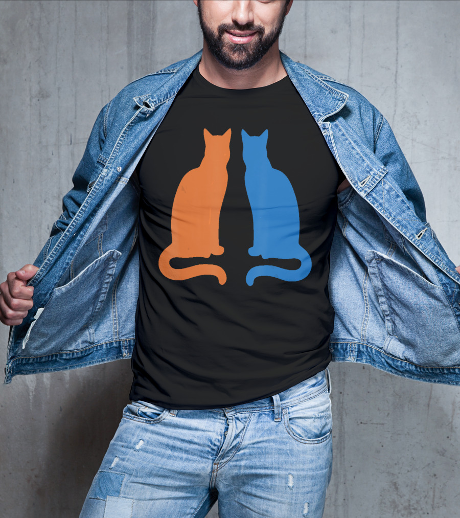 Surviving Cat Support Animals Silhouette Duo T-Shirt
