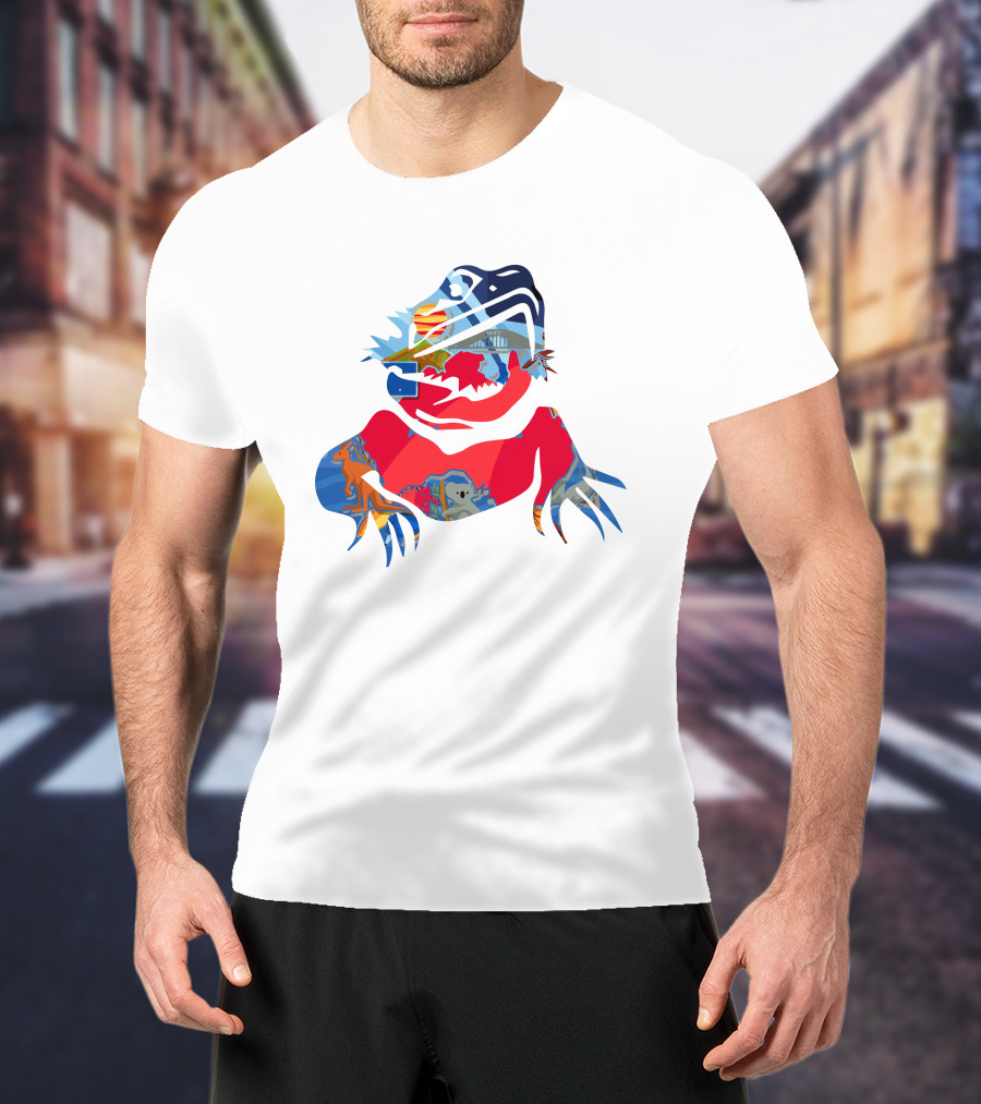 Australia Bearded Dragon Koala Sydney Opera House Beach Sunset Landscape T-Shirt