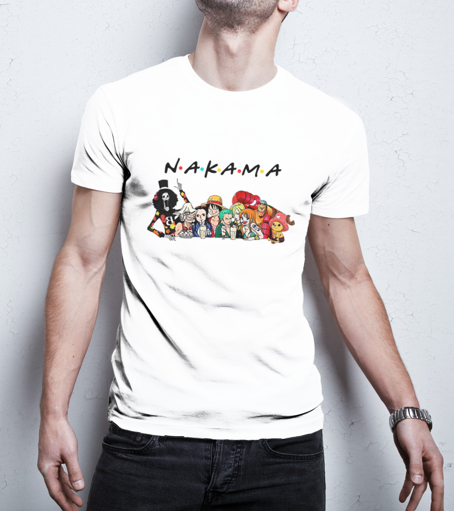 Nakama One Piece Friends Tv Show Parody Characters T-Shirt