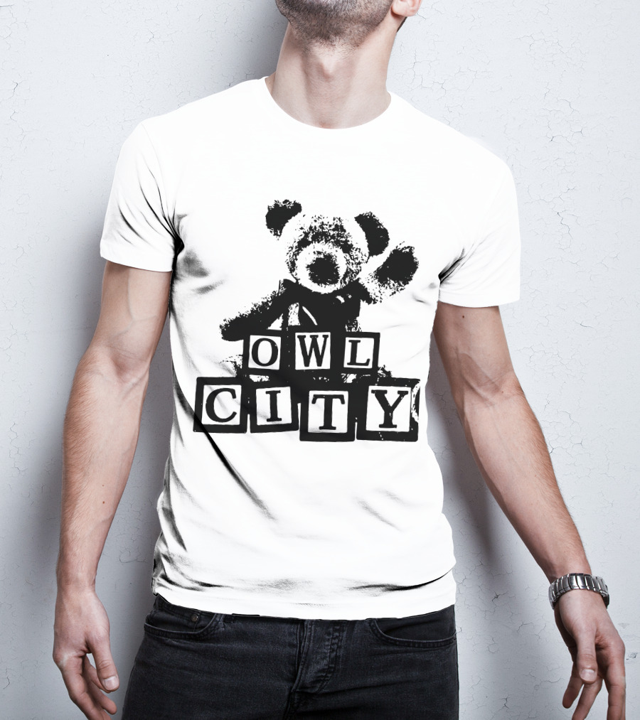 Owl City Teddy Bear Blocks T-Shirt