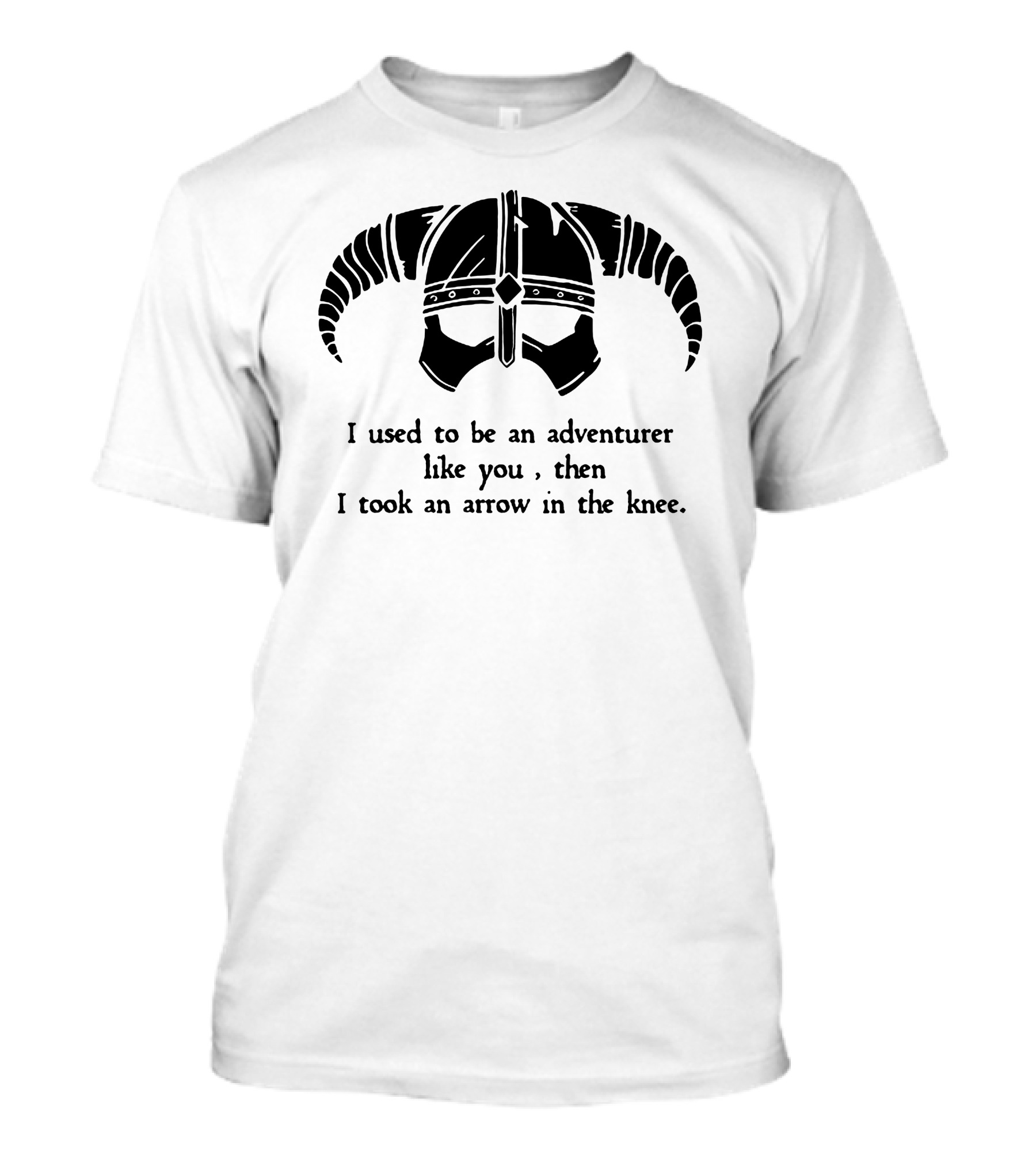 Jonesyspacecat I Used To Be An Adventurer Like You Then I Took An Arrow In The Knee Helmet T-Shirt