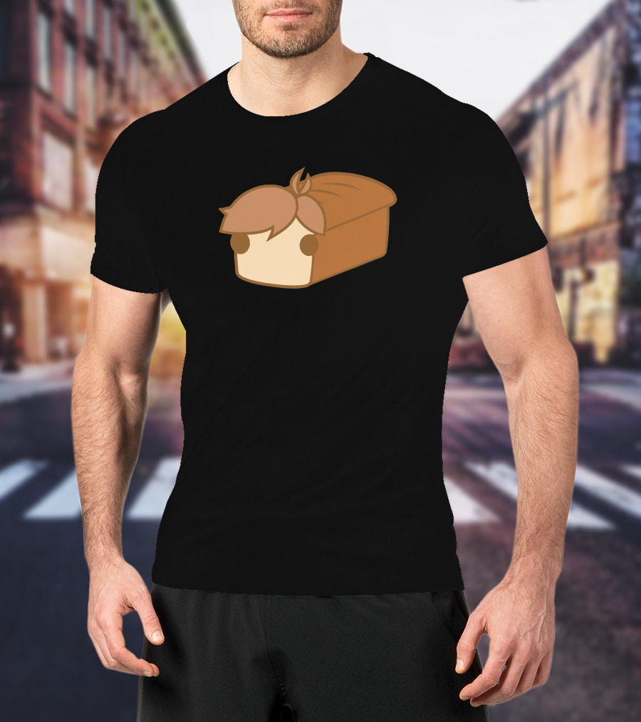 Loaf Bread With Hair Style Cartoon T-Shirt