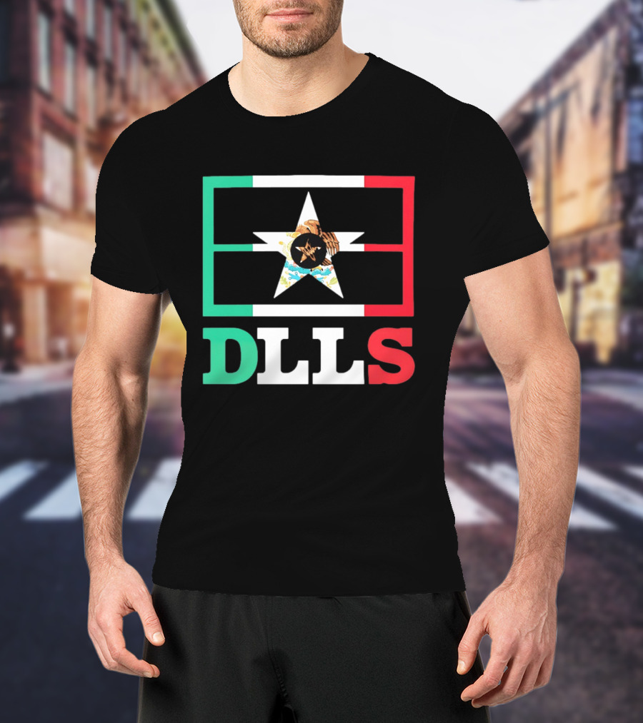 Dallas Cowboys DLLS Mexico Flag Star Heritage Pride T-Shirt