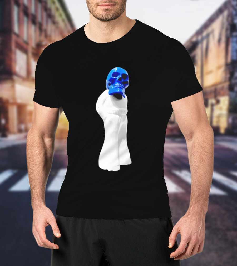 Jack White Frozen Charlotte Blue Skull Modern Gothic T-Shirt