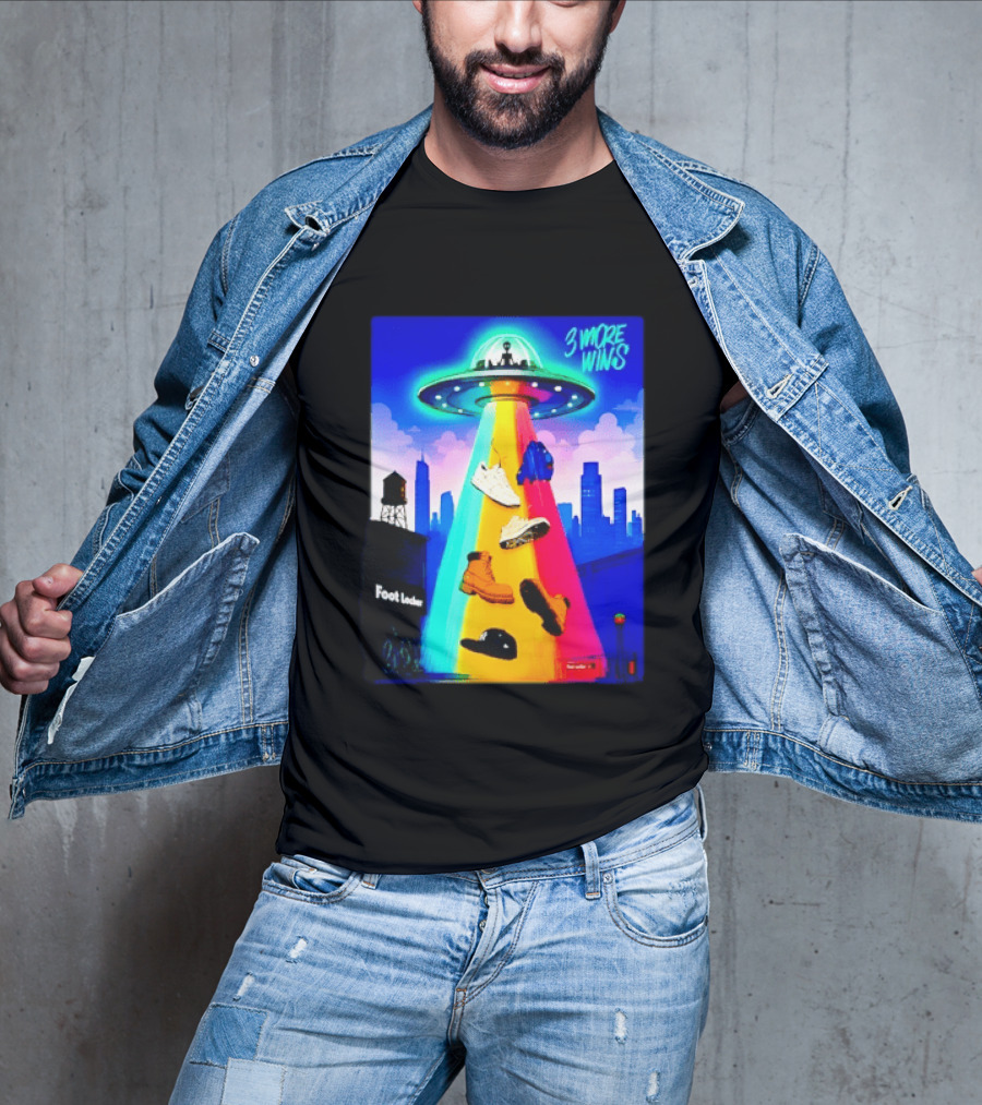 San Antonio Spurs Victor Wembanyama 3 More Wins UFO Abduction Foot Locker T-Shirt