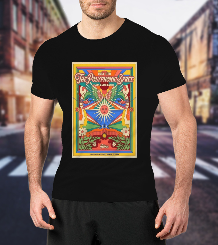 July 11 The Polyphonic Spree With Club Coma Fort Worth TX Tulips T-Shirt