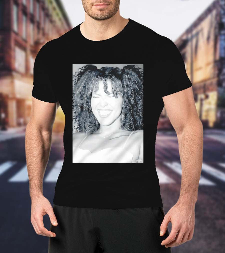 AEW Willow Nightingale Smile Black And White T-Shirt