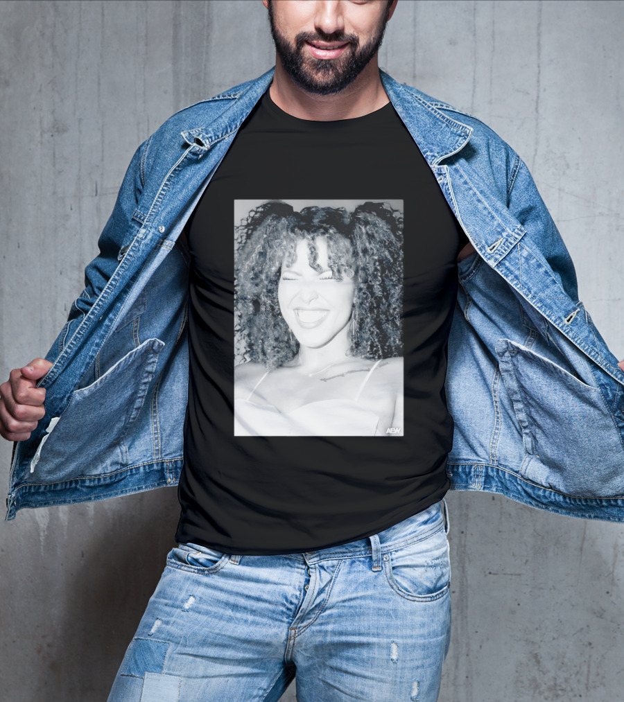 AEW Willow Nightingale Smile Black And White T-Shirt