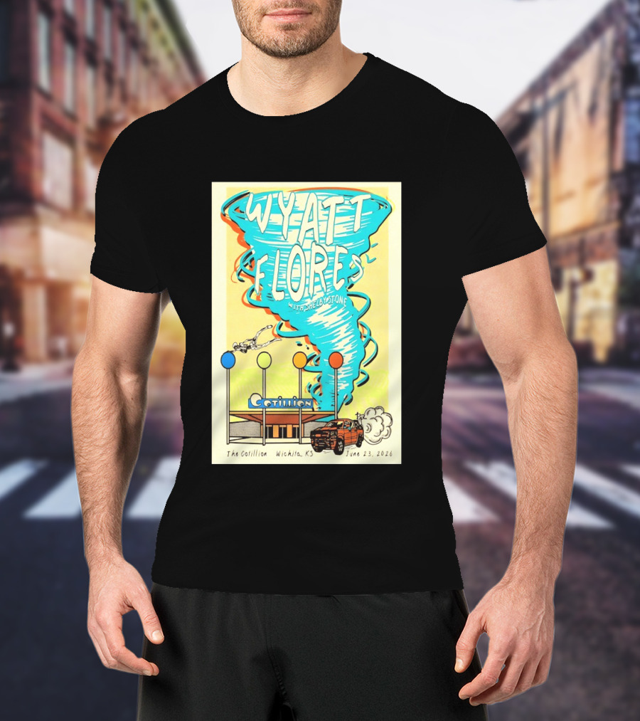 Wyatt Flores With Shelby Stone Tornado Concert June 23 2026 The Cotillion Wichita KS T-Shirt