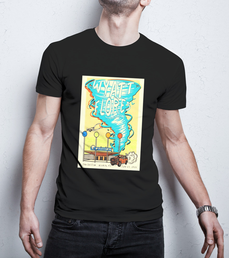 Wyatt Flores With Shelby Stone Tornado Concert June 23 2026 The Cotillion Wichita KS T-Shirt