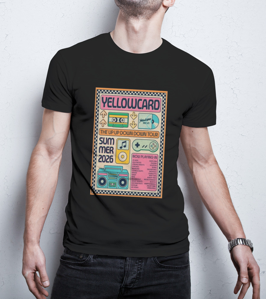 Yellowcard The Up Up Down Down Tour Summer 2026 New York June 11 Event T-Shirt