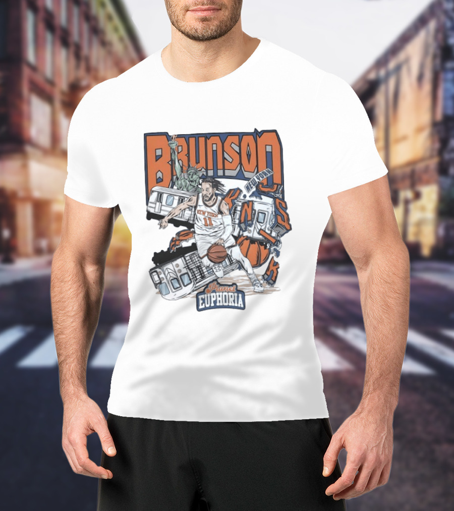 Brunson New York Knicks Planet Euphoria Comic Style NBA T-Shirt