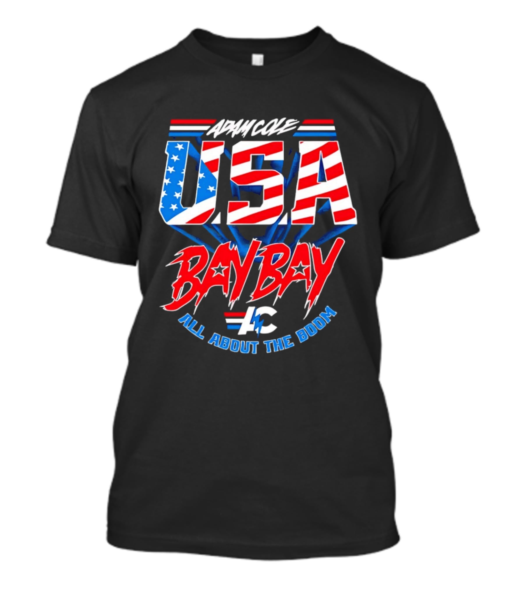 Advance USA Bay Bay All About The Boom Red White Blue Star T-Shirt