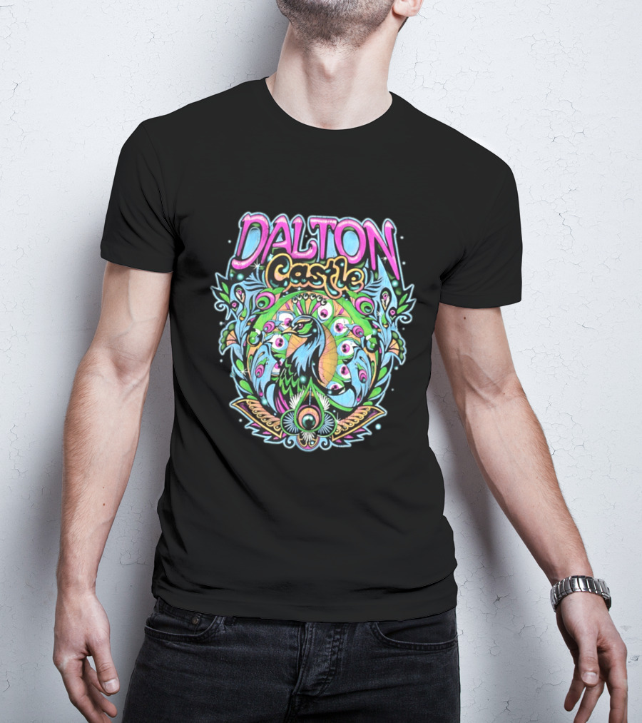 Dalton Castle Vibrant Peacock Plumage T-Shirt