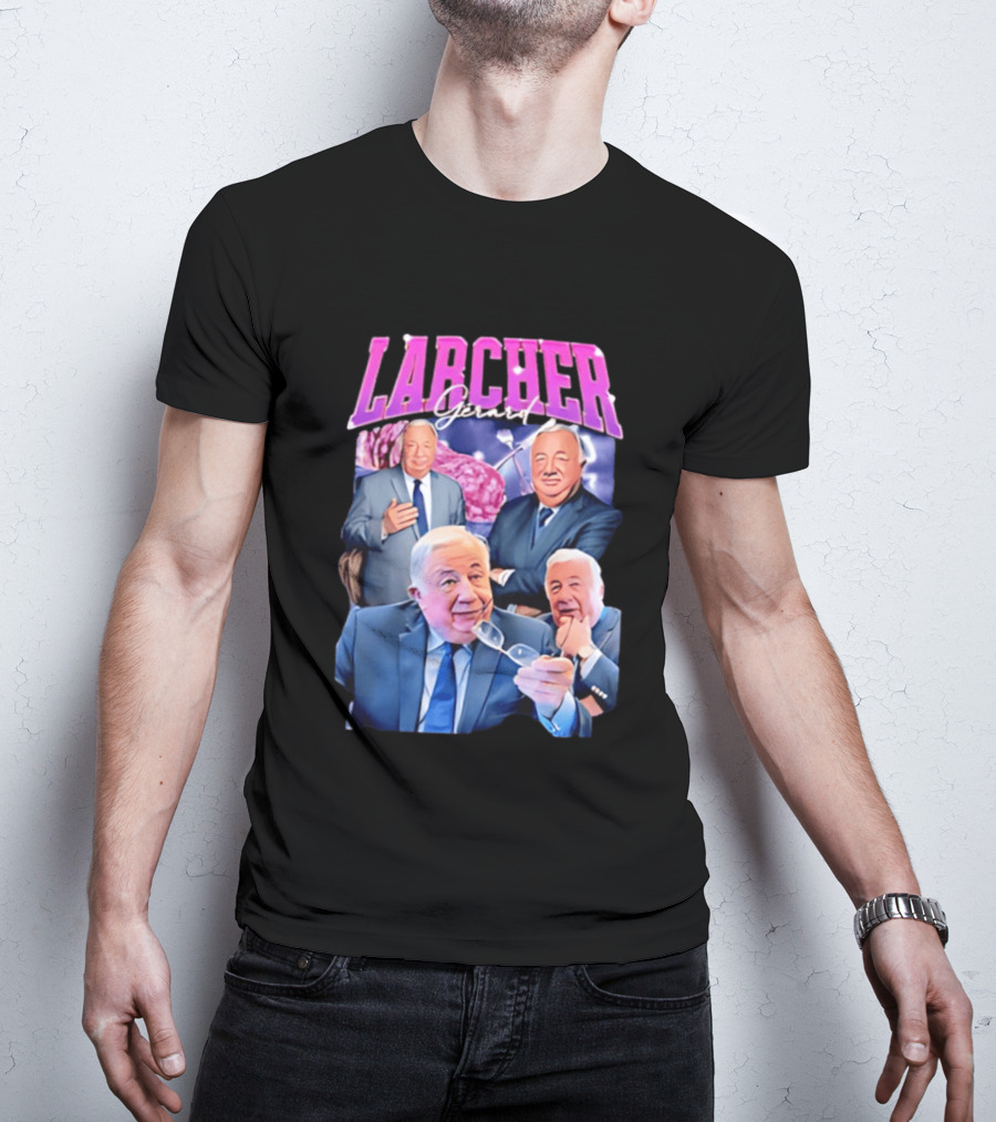 Larcher Gérard 90s Bootleg Style Retro Collage T-Shirt