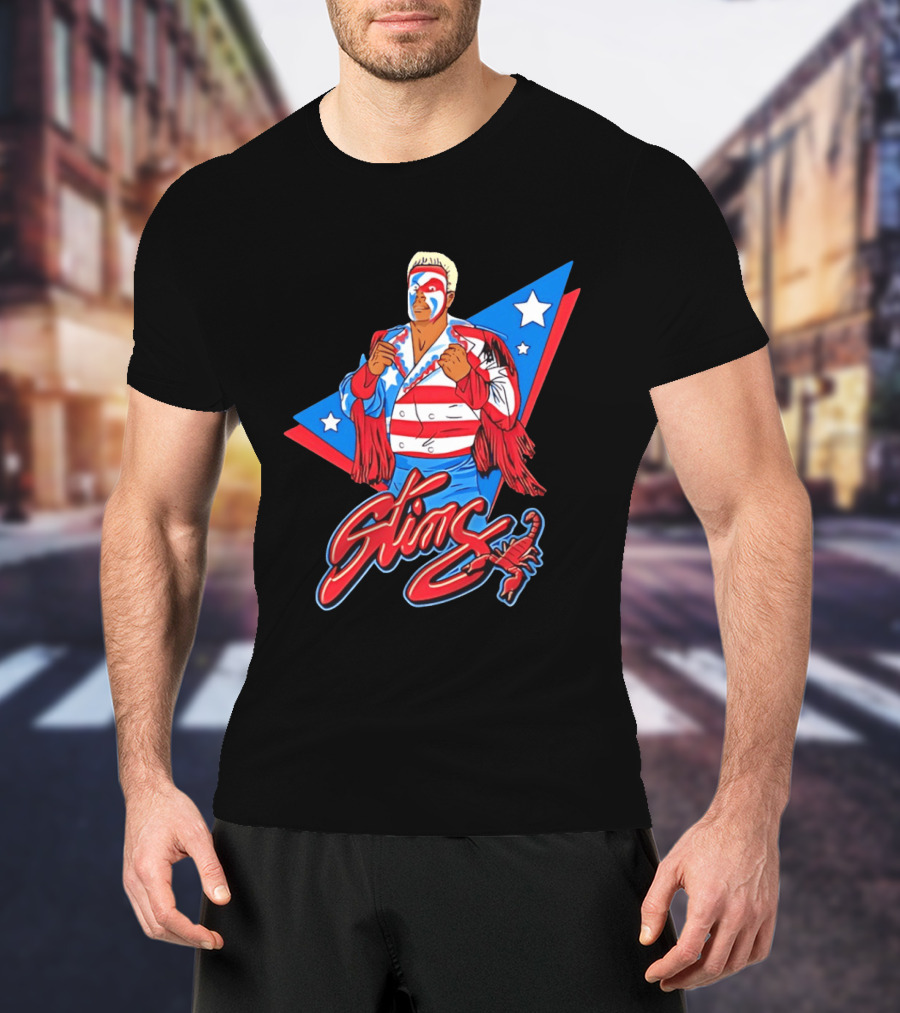 Sting USA Patriotic Jacket Red White Blue Stars Scorpion T-Shirt