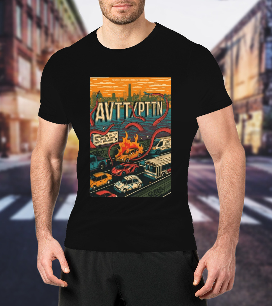 The Avett Brothers Mike Patton Brooklyn NY June 12 2026 Kings Theatre T-Shirt