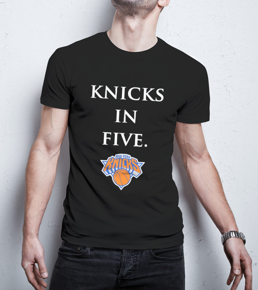 Knicks In Five New York Basketball Playoffs Victory Prediction T-Shirt