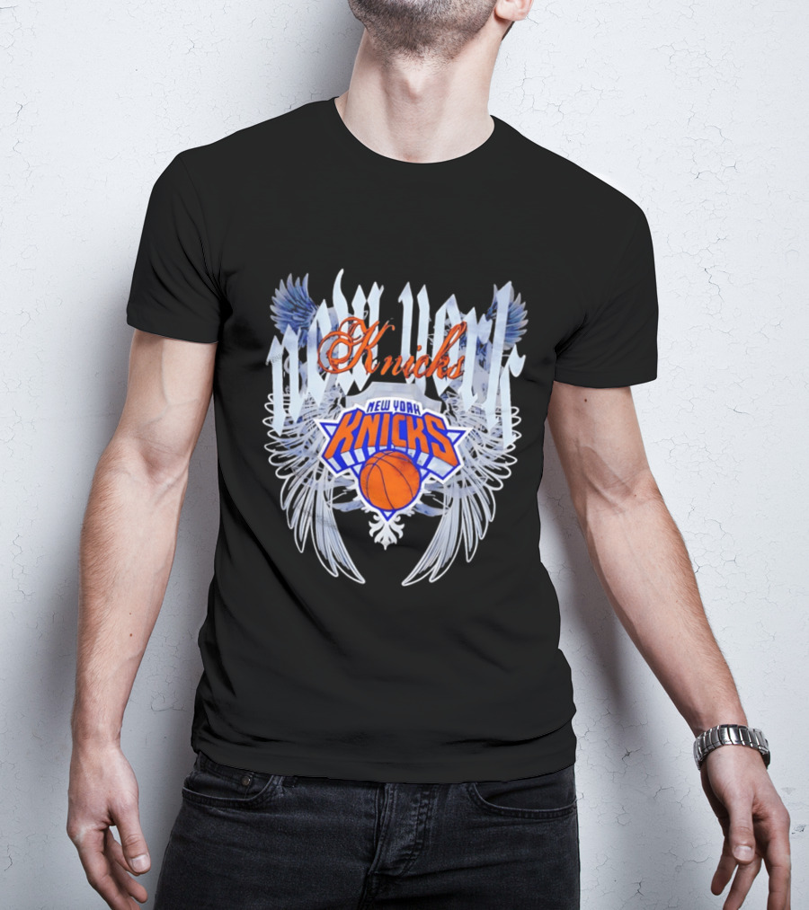 New York Knicks Wings Shield Basketball T-Shirt