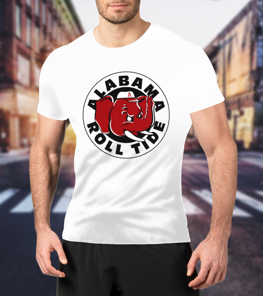 Alabama Crimson Tide Roll Tide Baseball Elephant T-Shirt