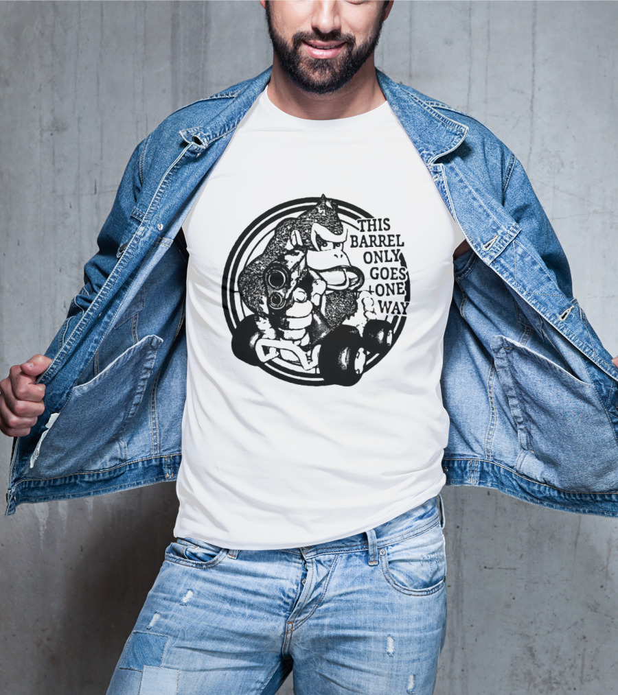 Donkey Kong Country This Barrel Only Goes One Way T-Shirt