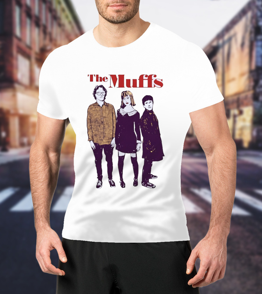 The Muffs Indie Rock Trio Illustrated Concert T-Shirt