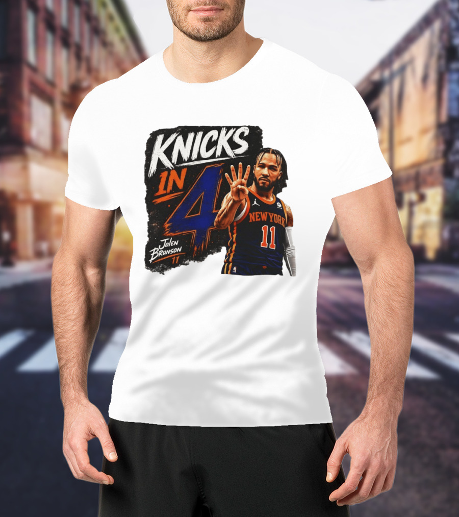Knicks In 4 Jalen Brunson 11 New York T-Shirt