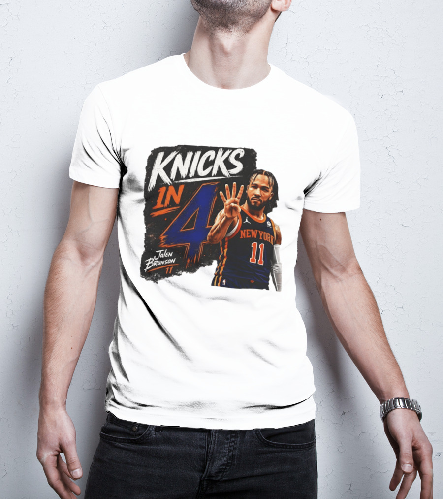 Knicks In 4 Jalen Brunson 11 New York T-Shirt