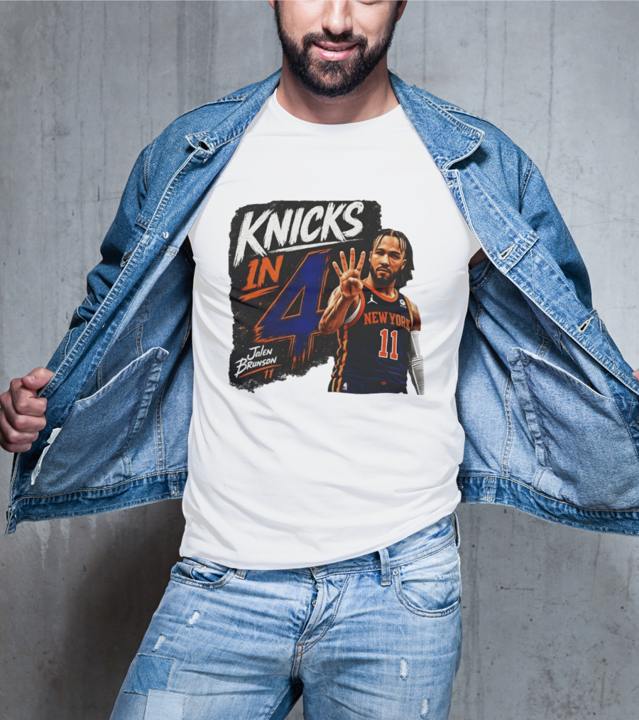 Knicks In 4 Jalen Brunson 11 New York T-Shirt