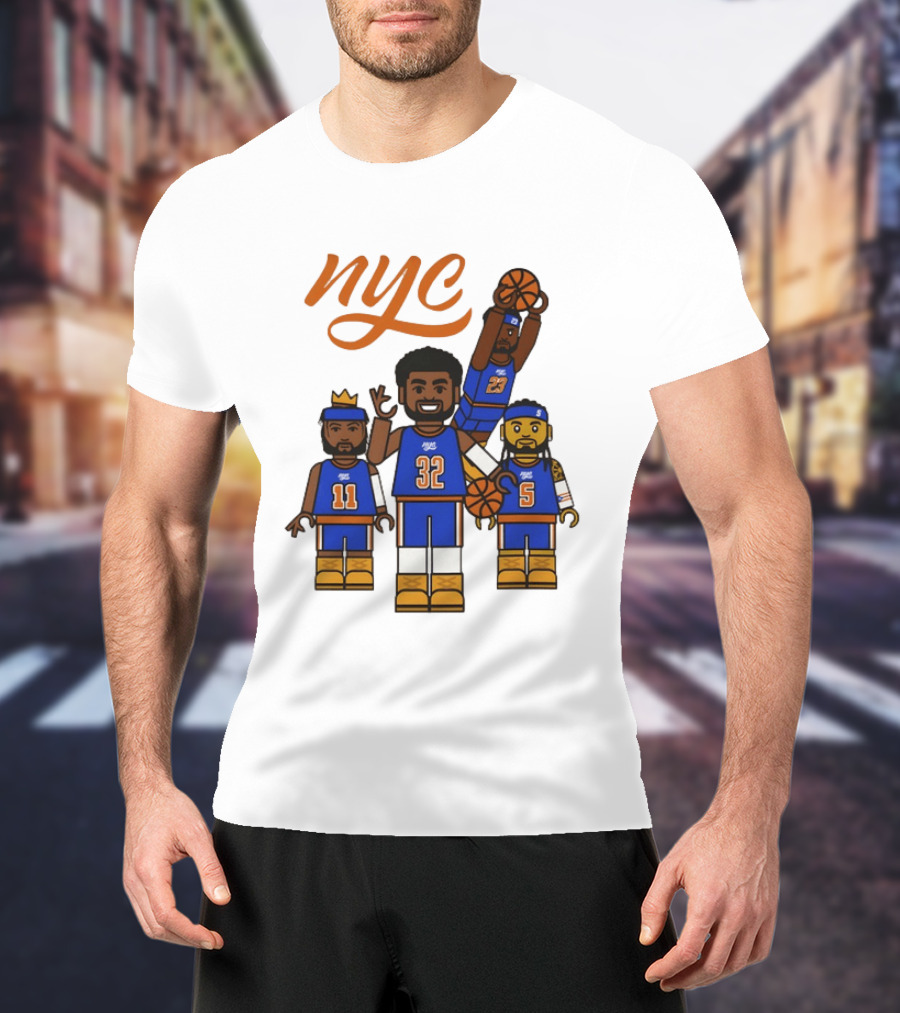 LEGO NYC Basketball Karl Anthony Towns Jalen Brunson Mitchell Robinson New York Knicks NBA 2026 T-Shirt