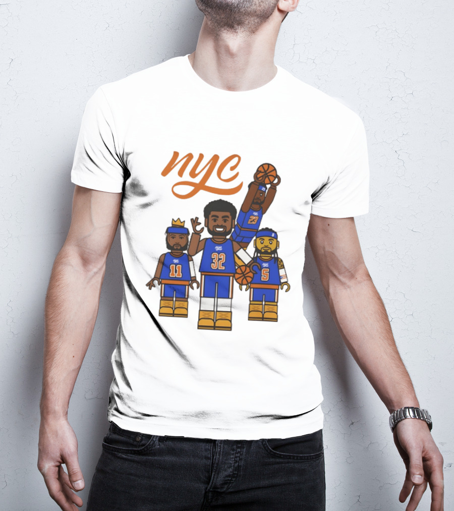 LEGO NYC Basketball Karl Anthony Towns Jalen Brunson Mitchell Robinson New York Knicks NBA 2026 T-Shirt