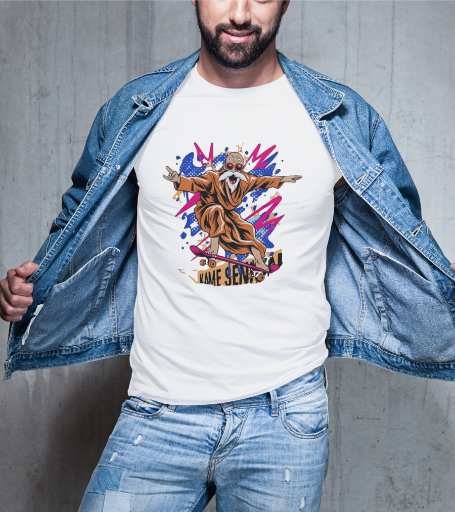 Master Roshi Kame Sennin Dragon Ball Skateboard Pop T-Shirt