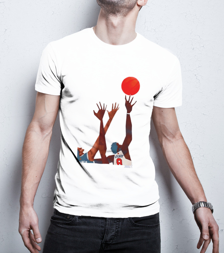 OG Anunoby Basketball Reaching Action Harper White T-Shirt