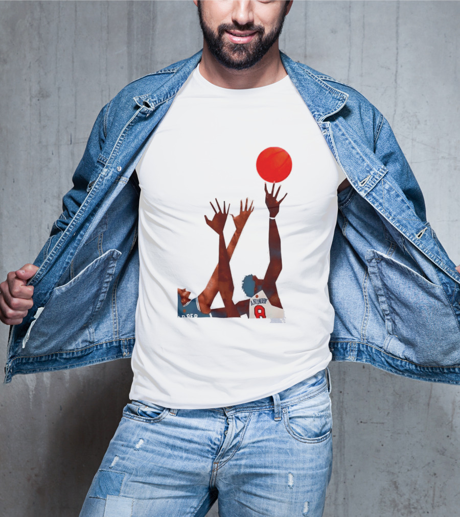 OG Anunoby Basketball Reaching Action Harper White T-Shirt