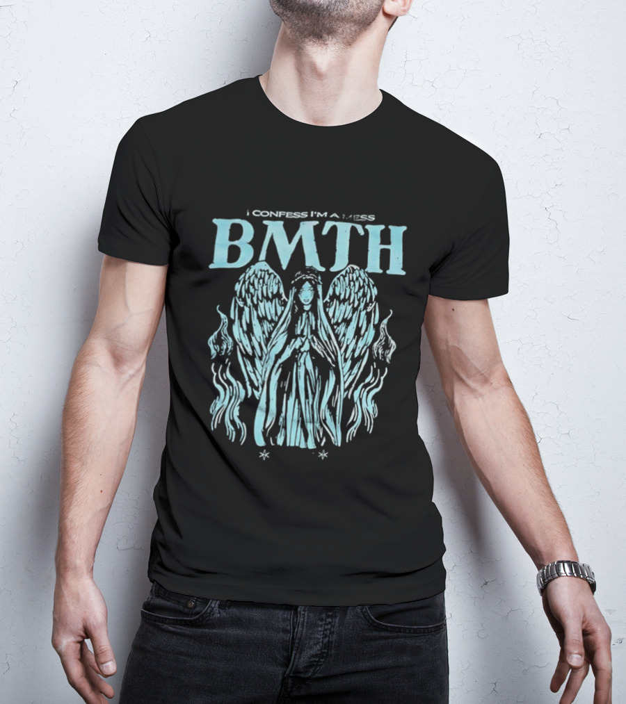 BMTH I Confess I'm A Mess Angel Wings Alternative Metal Band T-Shirt