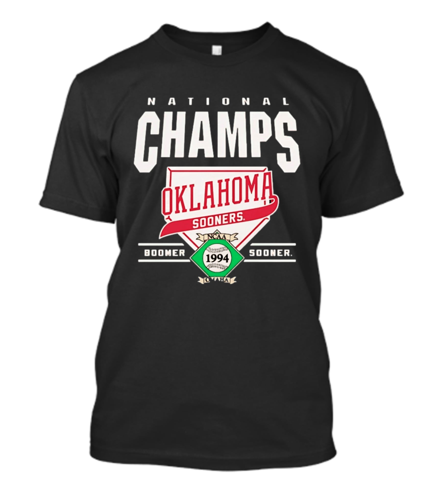 Oklahoma Sooners 1994 NCAA Baseball National Champs Boomer Sooner T-Shirt