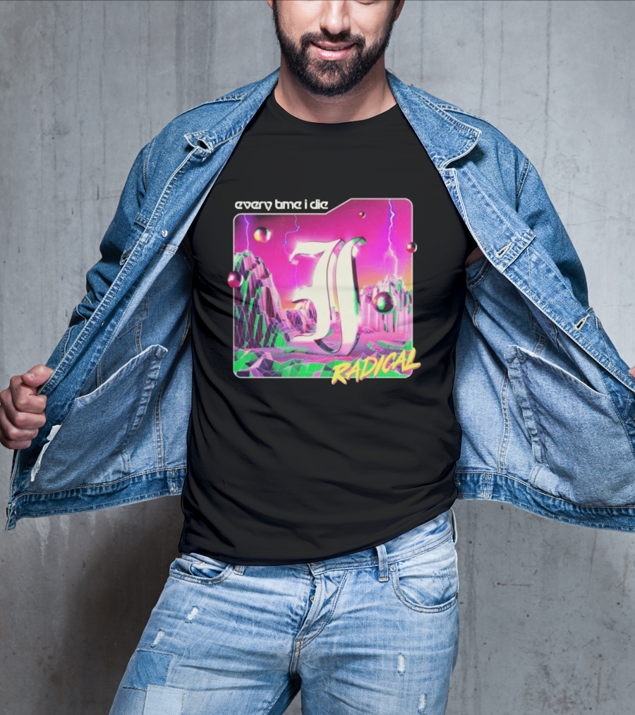 Epitaph Records Every Time I Die Radical Neon 3D Mountains T-Shirt