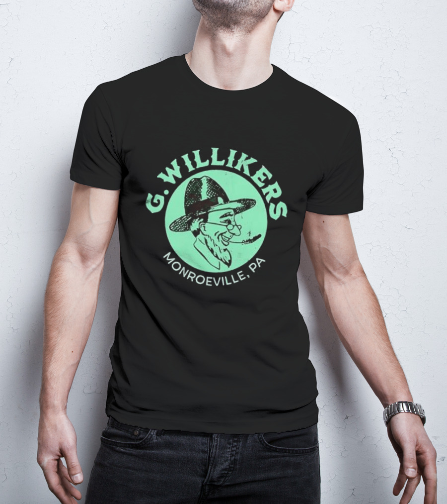 G. Willikers Monroeville PA Vintage Character Pipe Hat T-Shirt