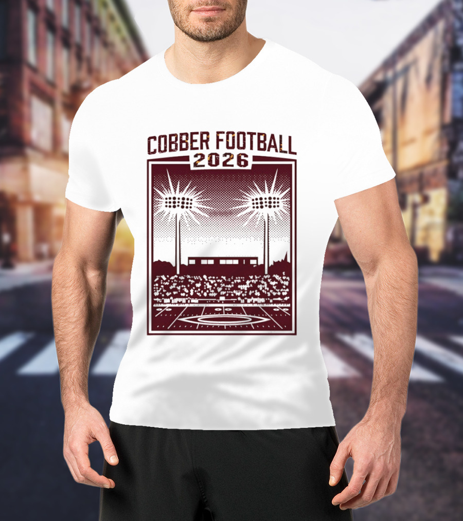 Cobber Football 2026 Stadium Lights Game Day Crowd Night Event T-Shirt