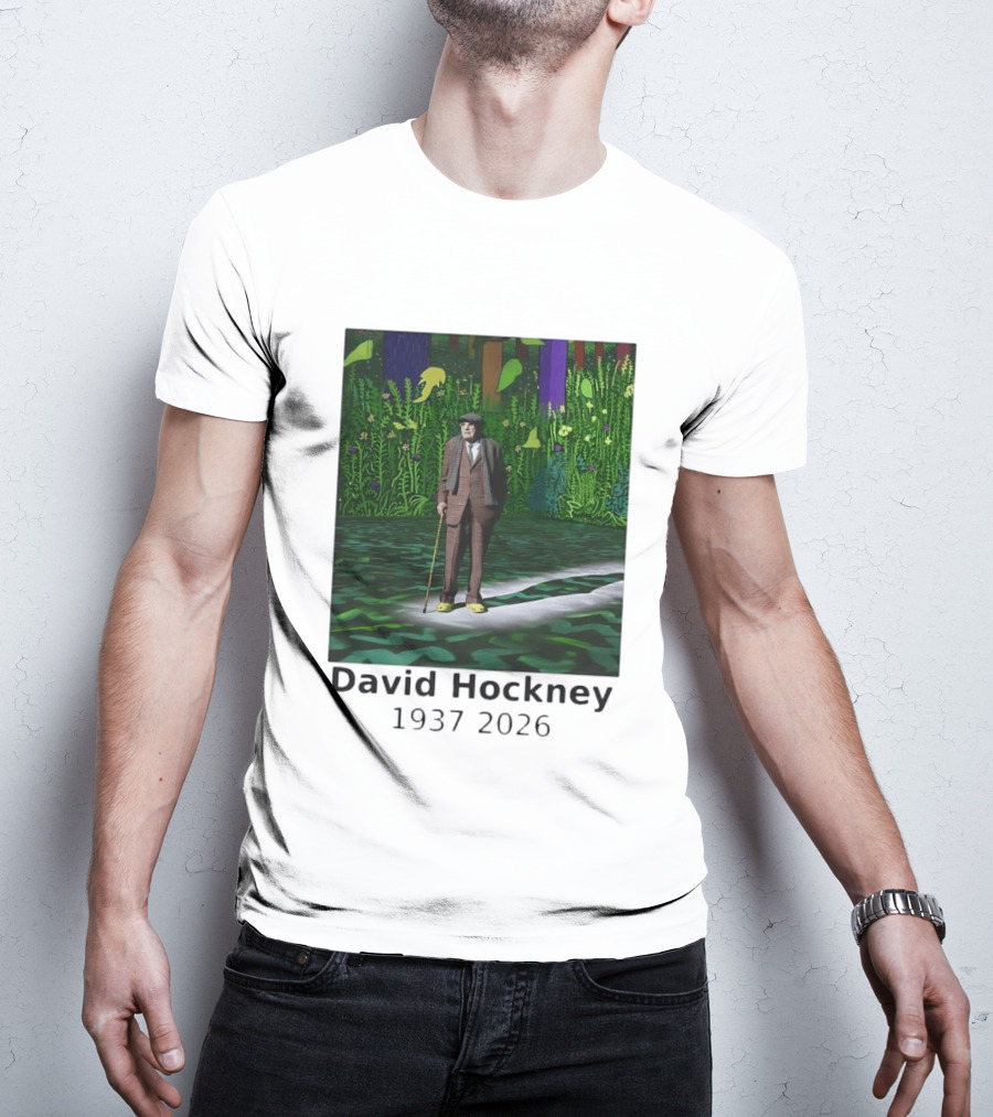 David Hockney 1937 2026 Colorful Garden Painting Memorial T-Shirt