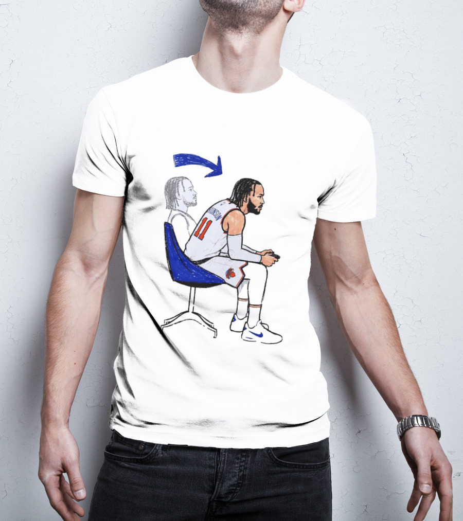 Jalen Brunson 11 Relaxed New York Knicks Cartoon T-Shirt