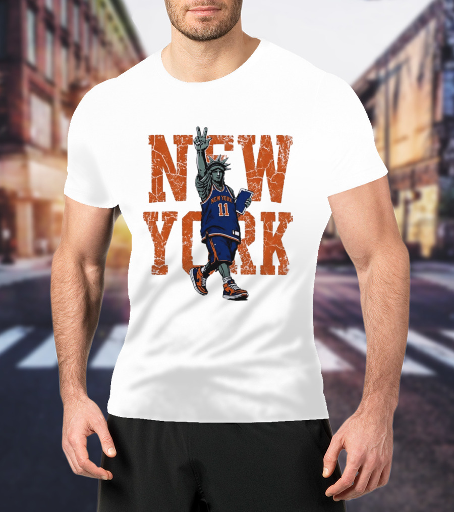 Jalen Brunson New York Knicks NBA Liberty 11 T-Shirt