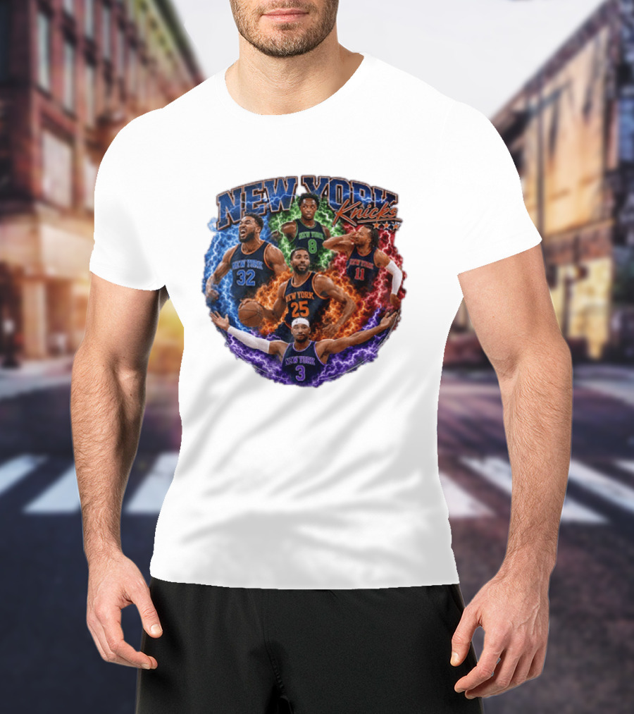 New York Knicks Karl Anthony Towns OG Anunoby Mikal Bridges Jalen Brunson Josh Hart T-Shirt
