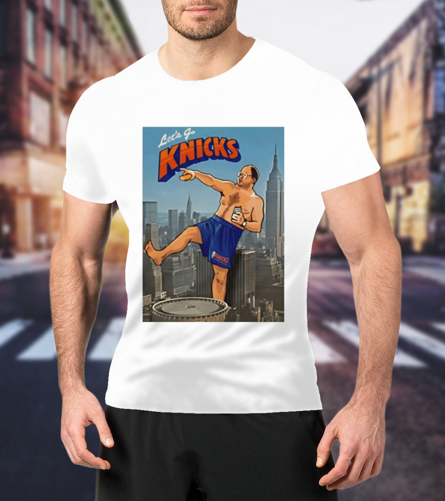 Let's Go Knicks New York George Costanza Statue Of Liberty T-Shirt