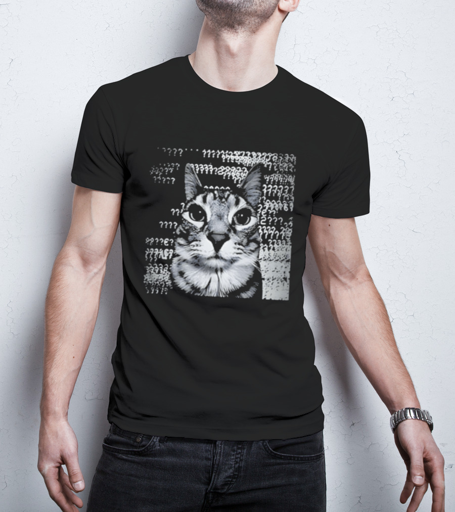 Cat Question Marks T-Shirt