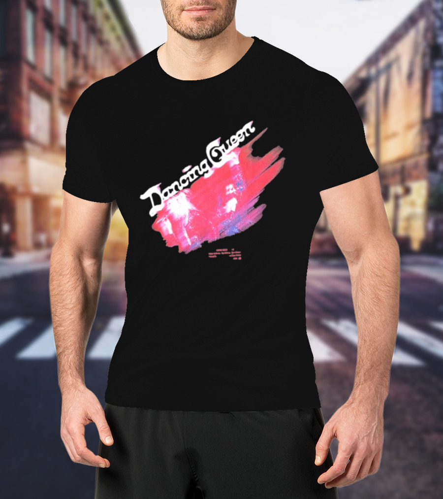 ABBA Dancing Queen Retro Red Brushstroke Photo T-Shirt