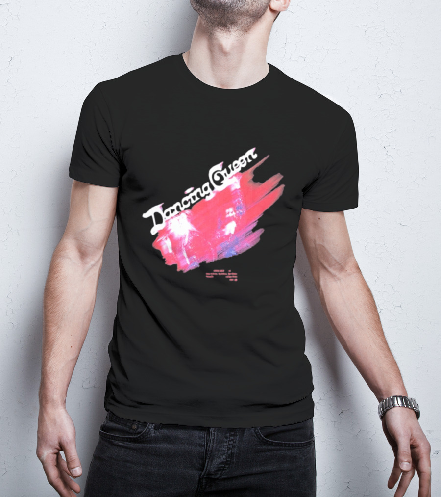 ABBA Dancing Queen Retro Red Brushstroke Photo T-Shirt