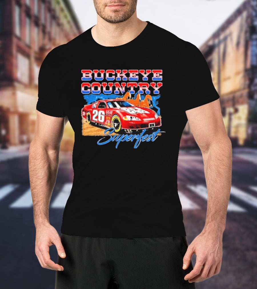 Buckeye Country Superfest 2026 Racing Car 26 T-Shirt